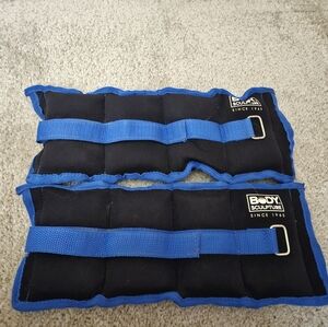 Body Sculpture Ankle Wrist Weights 2.5 lb Set Unisex Workout Exercise Black/blue